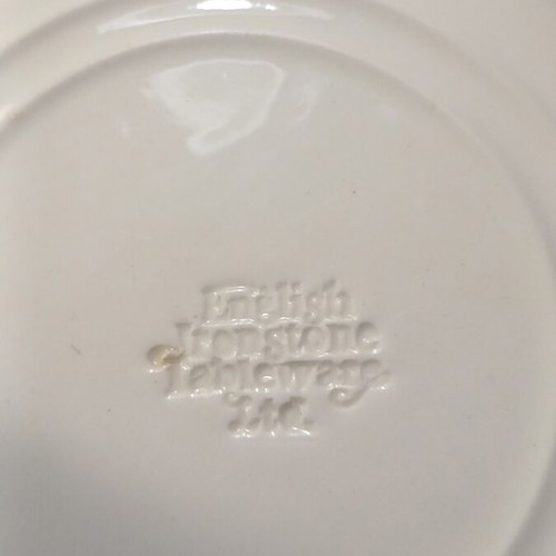 Vintage English Ironstone Loch Shin Plates set of 2 used, brown transferware