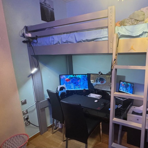Loft bed Laro TILI solid wood like new with mattress