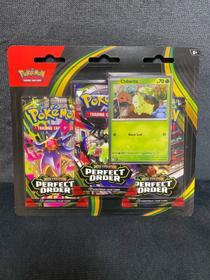 Perfect Order Chikorita 3-Pack Blister Pokemon TCG sealed