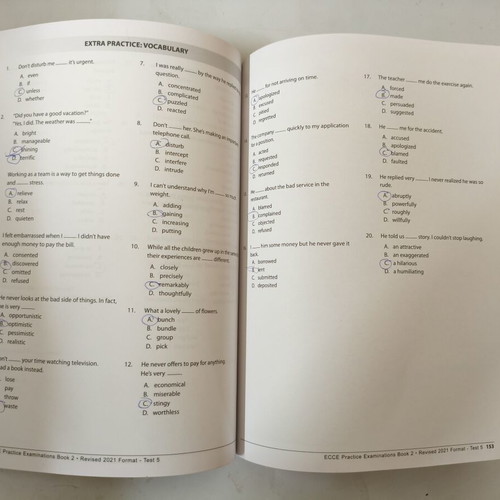 ECCE Practice Examinations Book 2 used, Hellenic American Union