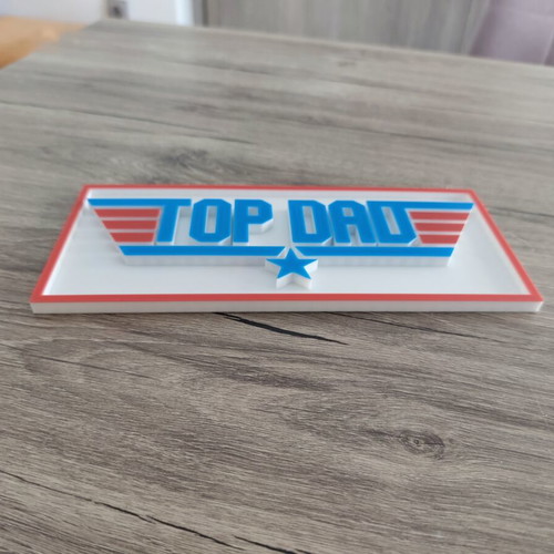 Top Dad 3D-Printed Decorative Sign new, premium gift