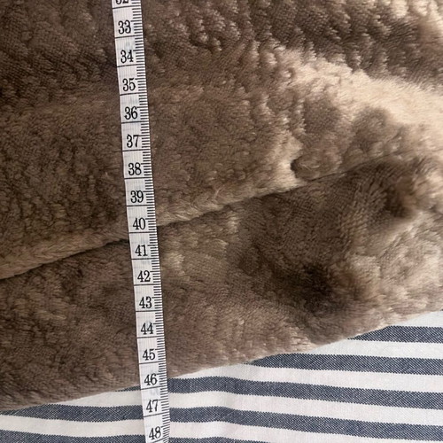 Sisley ecological fur coat like new, brown