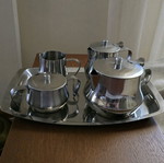 Stainless steel serving set like new