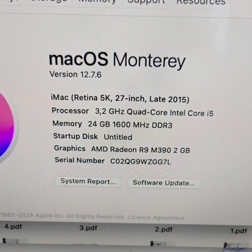iMac 27" late 2015 used with 24GB RAM and 1TB storage