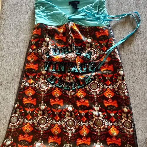 Custo Barcelona Vintage Strapless Dress like new, size 38, multicolor