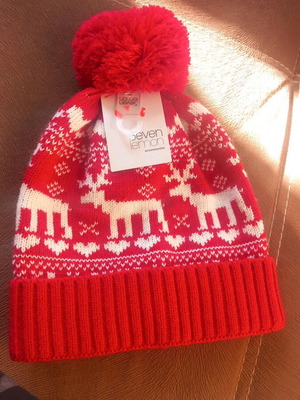 Seven Lemon winter hat new, size 58, red