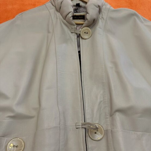 Leather jacket new white in sizes M and L