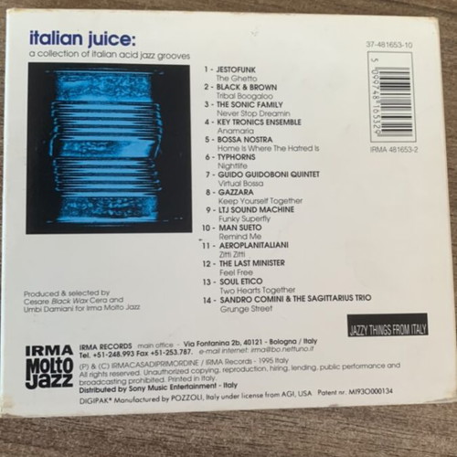 Italian Juice Volume One CD used, acid jazz compilation