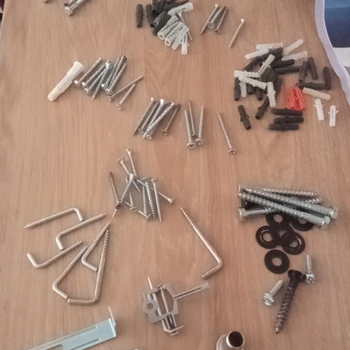 Screws and wall plugs new, sold together