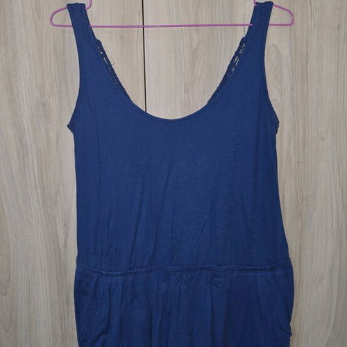 Blue mako dress with open back like new, size L