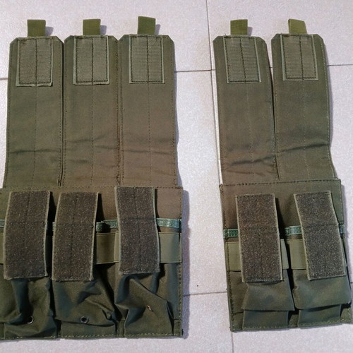 Magazine pouches 5.56 and paintball used, for five magazines