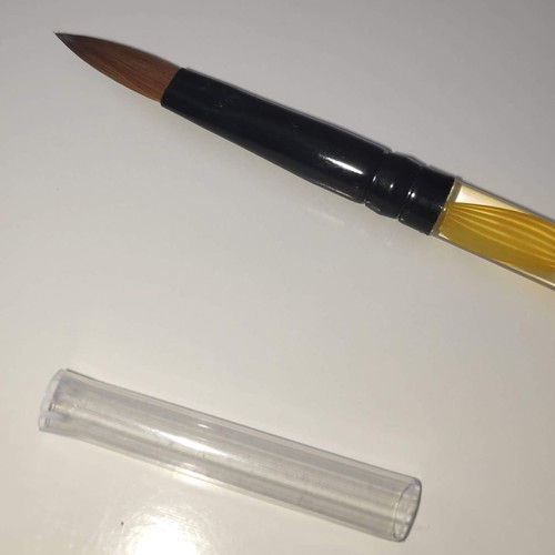 Acrylic building brush No7 yellow new