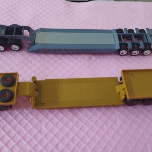 HO scale heavy vehicle transport trucks, metal and plastic