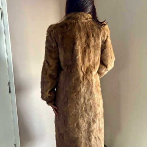 Women's 2 in 1 fur coat like new, natural fur, leather