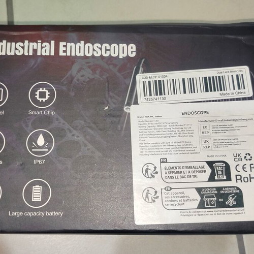Endoscopic camera new with dual HD lens and 4.3-inch screen