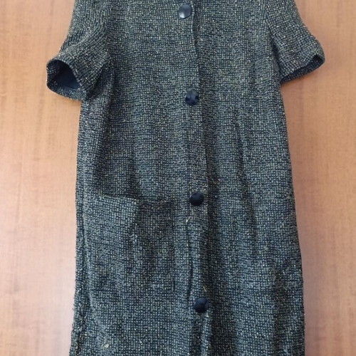 Zara short winter dress used, black and green, size M