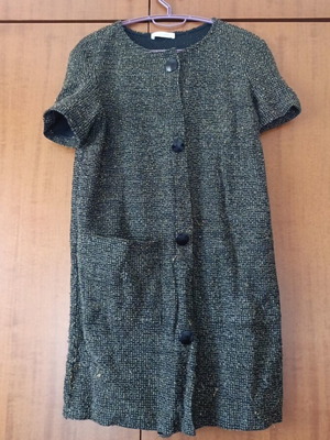 Zara short winter dress used, black and green, size M