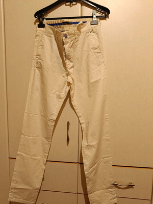 Παντελόνι chino Zara μεταχειρισμένο, άσπρο, νούμερο 42