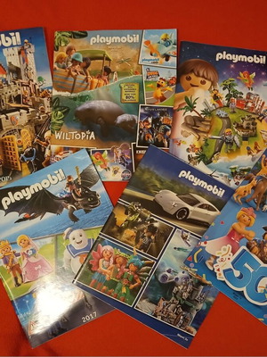 6 κατάλογοι playmobil, 2015, 2017, 2021 (2), 2022 (2), 2023 (2), 2024 (1)
