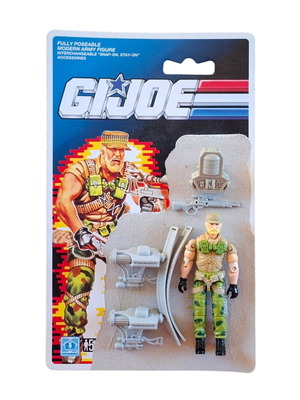 G.I.Joe Rock 'N Roll figure used with accessories and card 1990 collectible