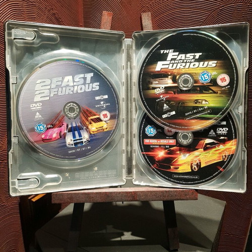 Fast and Furious DVD trilogy like new, steelbook