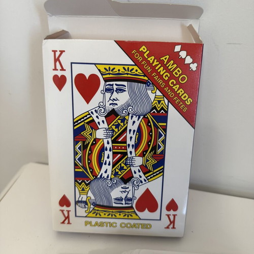 Jumbo Playing Cards plastic coated, large size