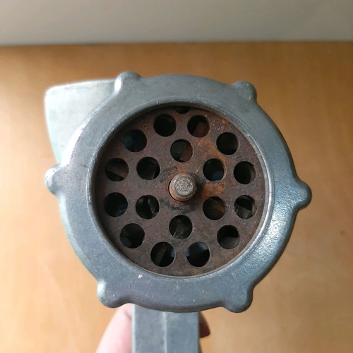 Manual meat grinder 60s-70s like new, aluminum