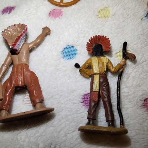 Wild West Cowboys and Indians figures with stagecoaches used