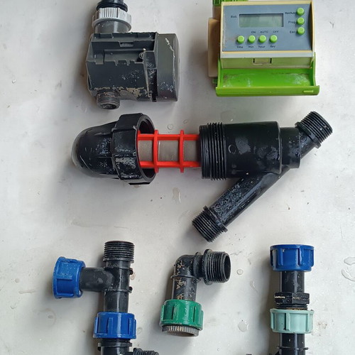 Garden irrigation system parts used, complete set