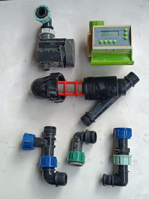 Garden irrigation system parts used, complete set