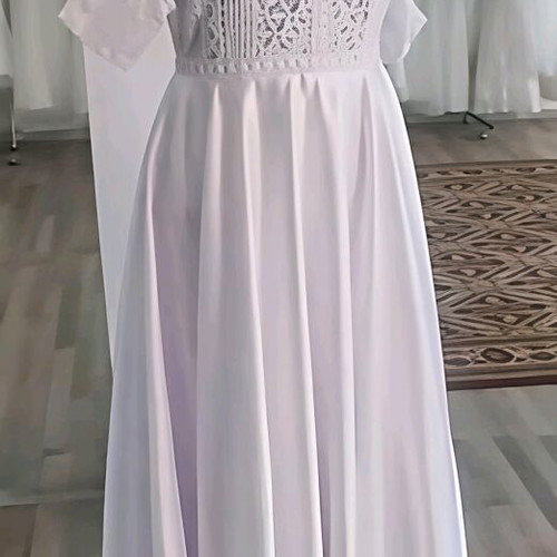 Boho wedding dress new, white