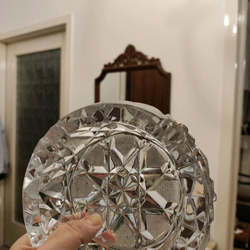 Crystal ashtrays used, set of 2 pieces