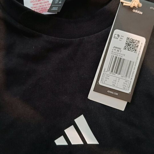 Adidas T-shirt brand new with tags, black and white, size L