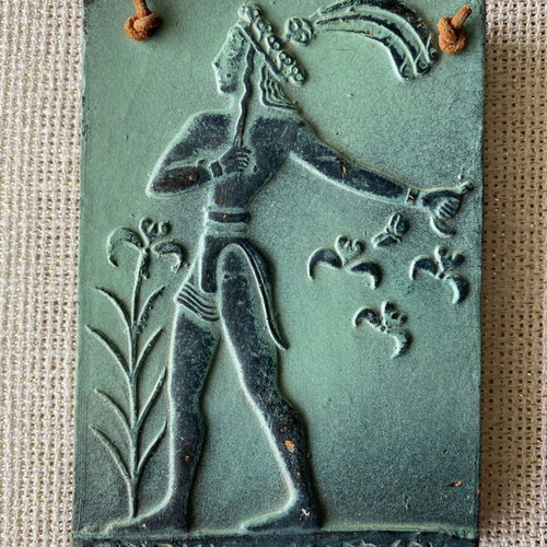 Vintage souvenir used from Crete featuring Prince of Knossos