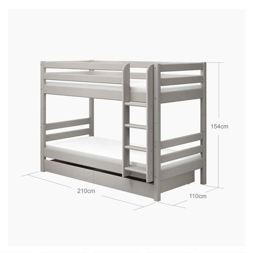 Flexa bed with slide like new, convertible to bunk bed