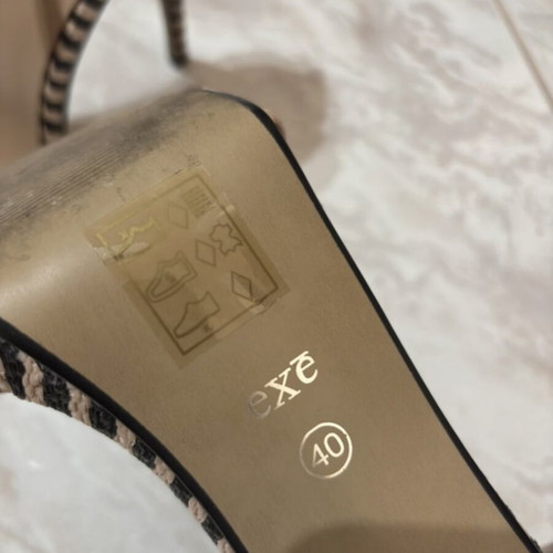 Exe sandals like new, black and beige, size 40
