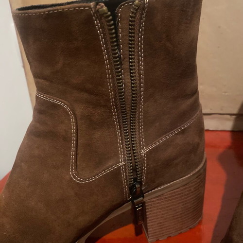 Bershka women's ankle boots used, suede look, size 40, brown