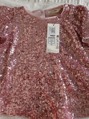 M&S Girls' Pink Top Size 98 cm New