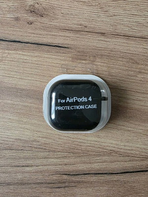 Θήκη σιλικόνης για AirPods 4 καινούργια, μαύρη