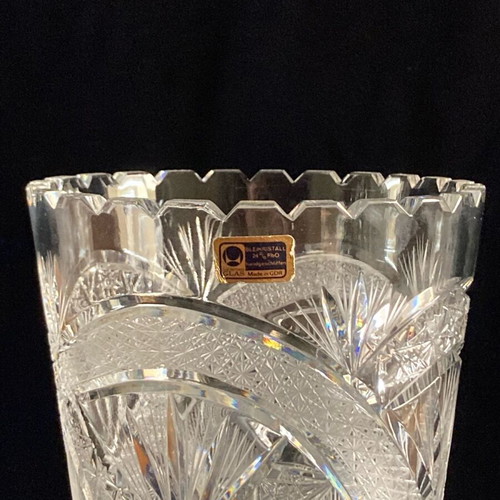 Crystal vase vintage made in East Germany new