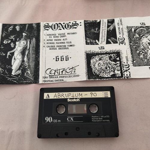 Abruptum demo cassette tape like new, metal