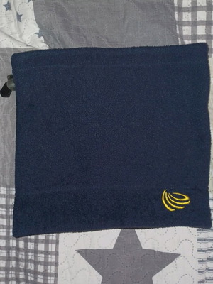 Winter neck warmer like new, dark blue and black
