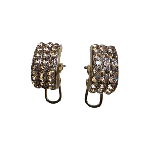 Vintage earrings like new, gold plated with stones