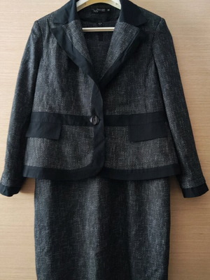 BIZZARE dress and jacket set like new, black and gray