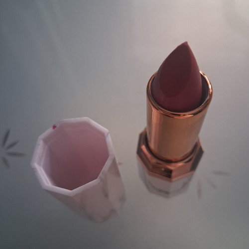 Calliope Cosmetics red matte lipstick