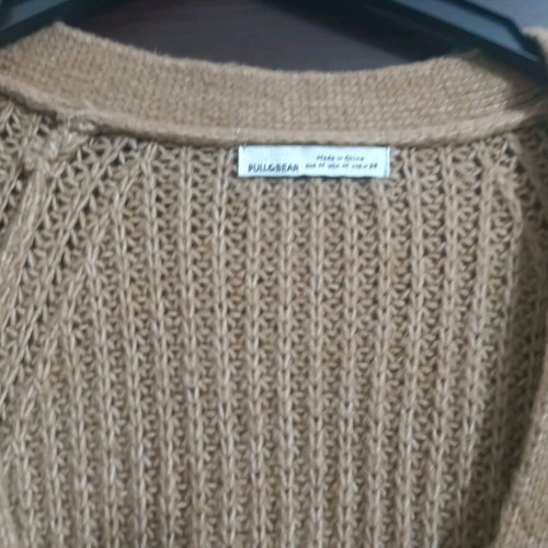 Knitted cardigan like new, brown, size M