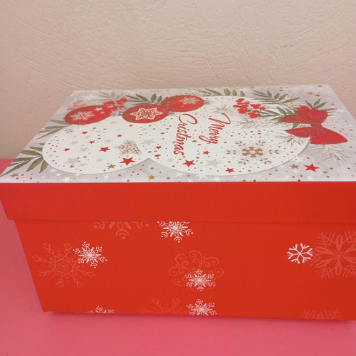 Christmas box new made of hard pressed paper