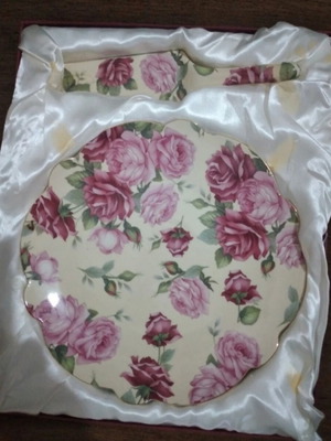Vintage Aspe porcelain cake platter