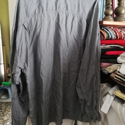 Blend gray striped shirt used, one size, winter