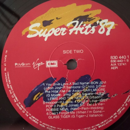 Super Hits 87 vinyl record used